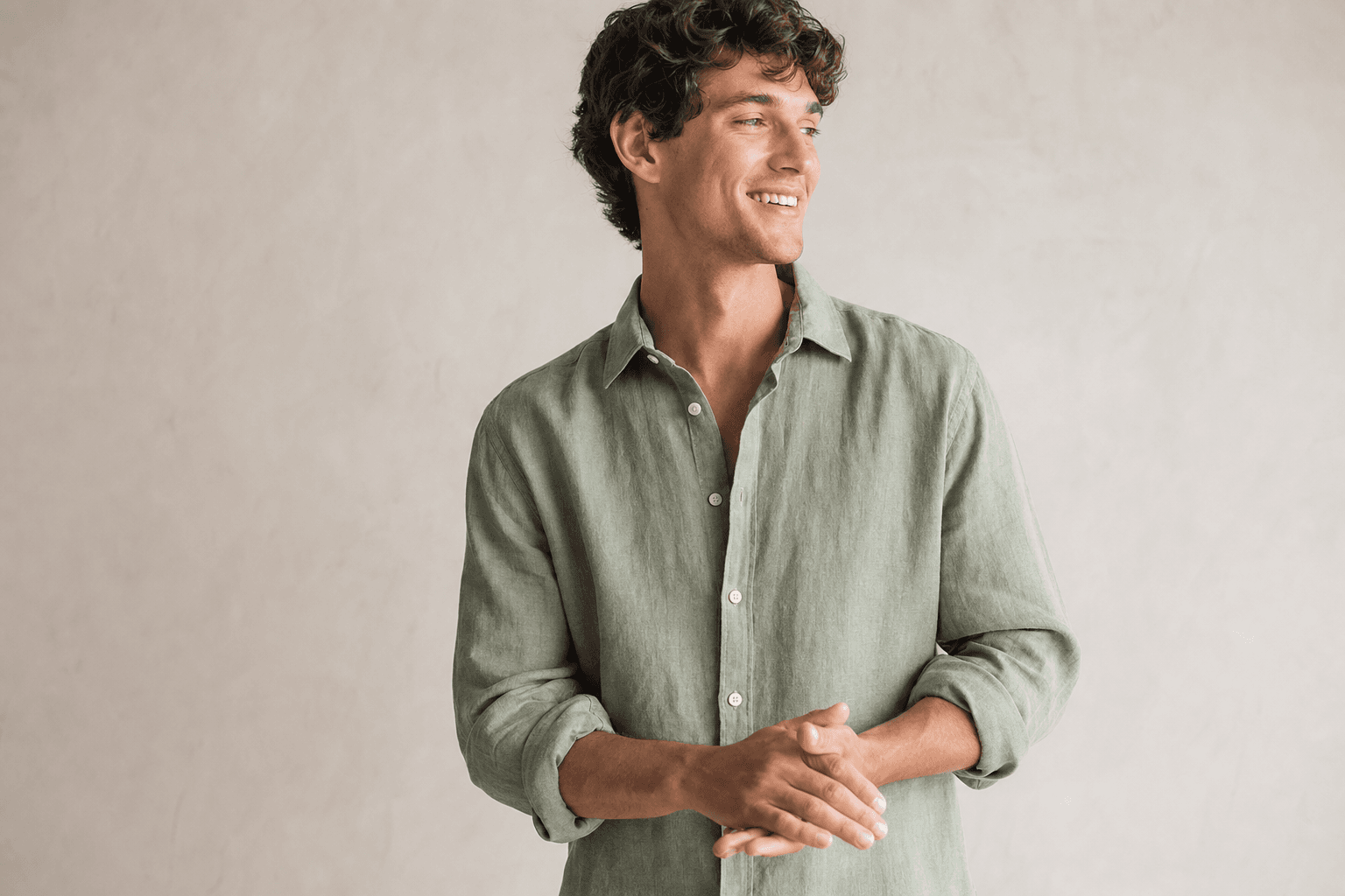 Garment worn by a model