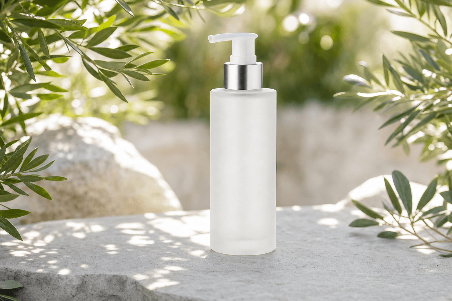 Product styled in a garden