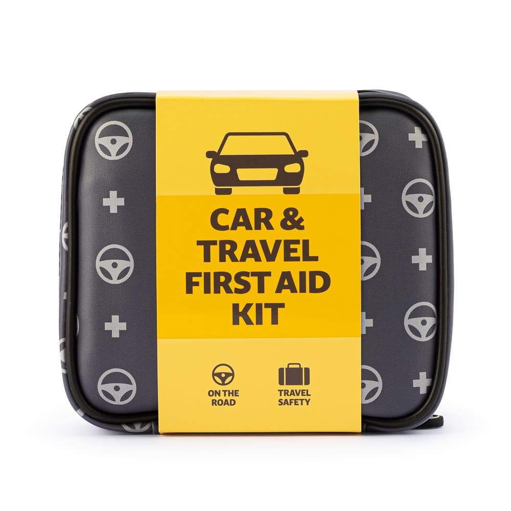 Car travel first aid kit packshot - ecommerce photography UK