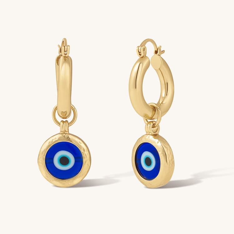 Earrings photographed as a clean jewellery packshot