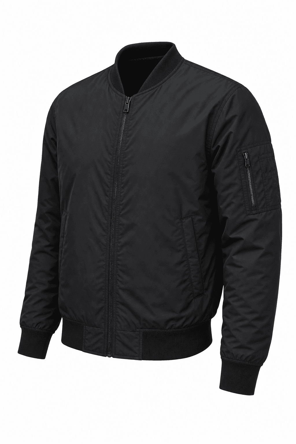 AI-generated ghost mannequin bomber jacket for PDP
