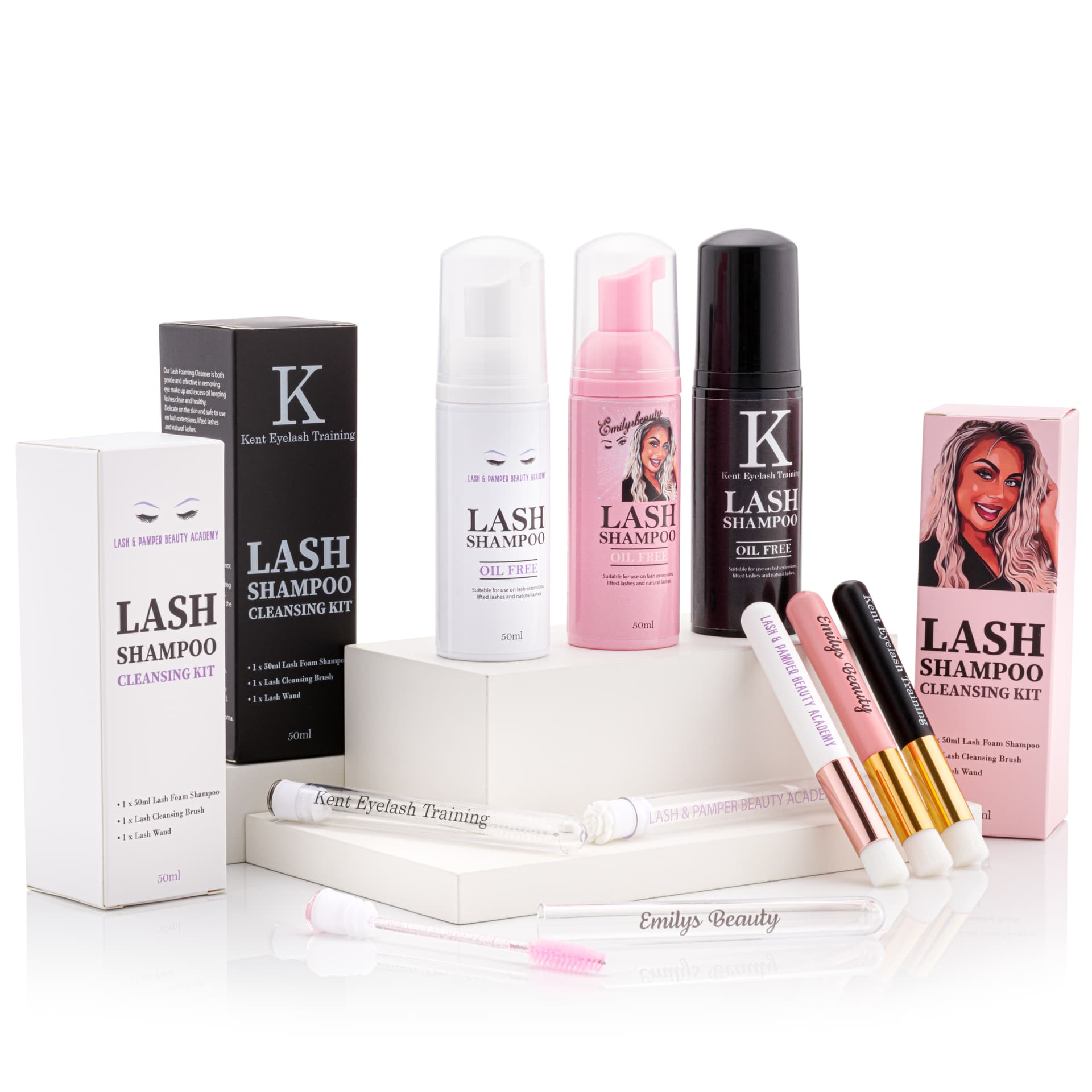 Styled product photography showing a consistent range of products photographed with matching lighting and styling